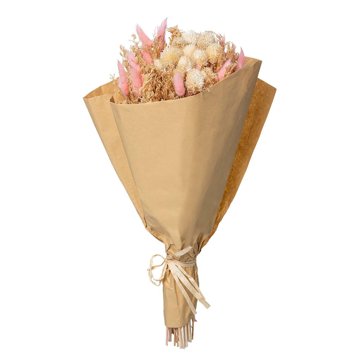 Bouquet fleurs séchées FOLK beige, ATMOSPHERA