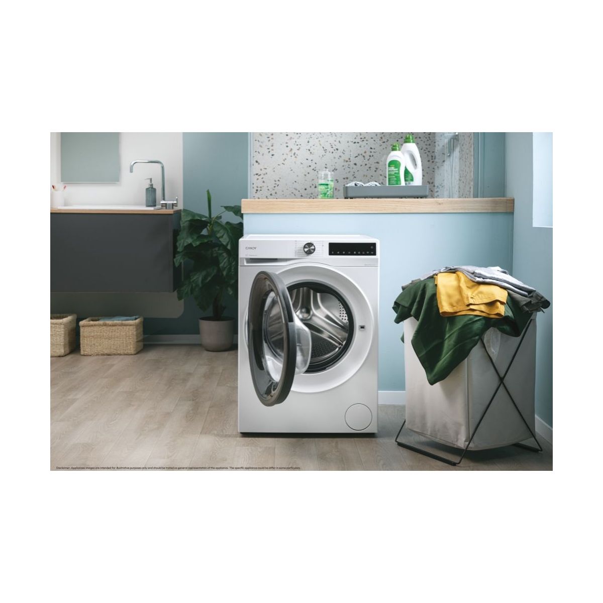 Lave linge hublot BR 47SBL8-S - 7 kg - 1400 tr/min - Classe A - Moteur induction - Connecté wifi couleur unique, CANDY