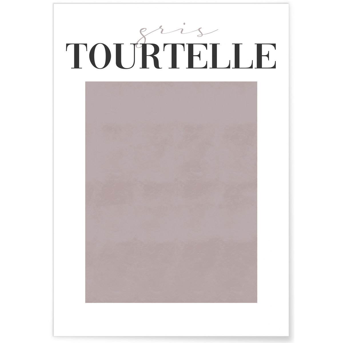 Affiche Gris Tourtelle blanc, L'AFFICHERIE