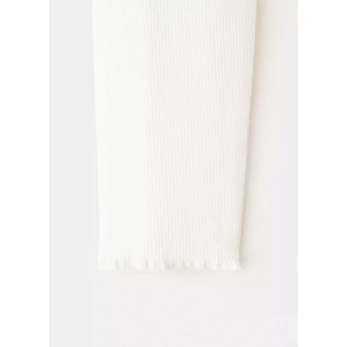 T-shirt côtelé manches longues blanc cassé, MANGO BABY