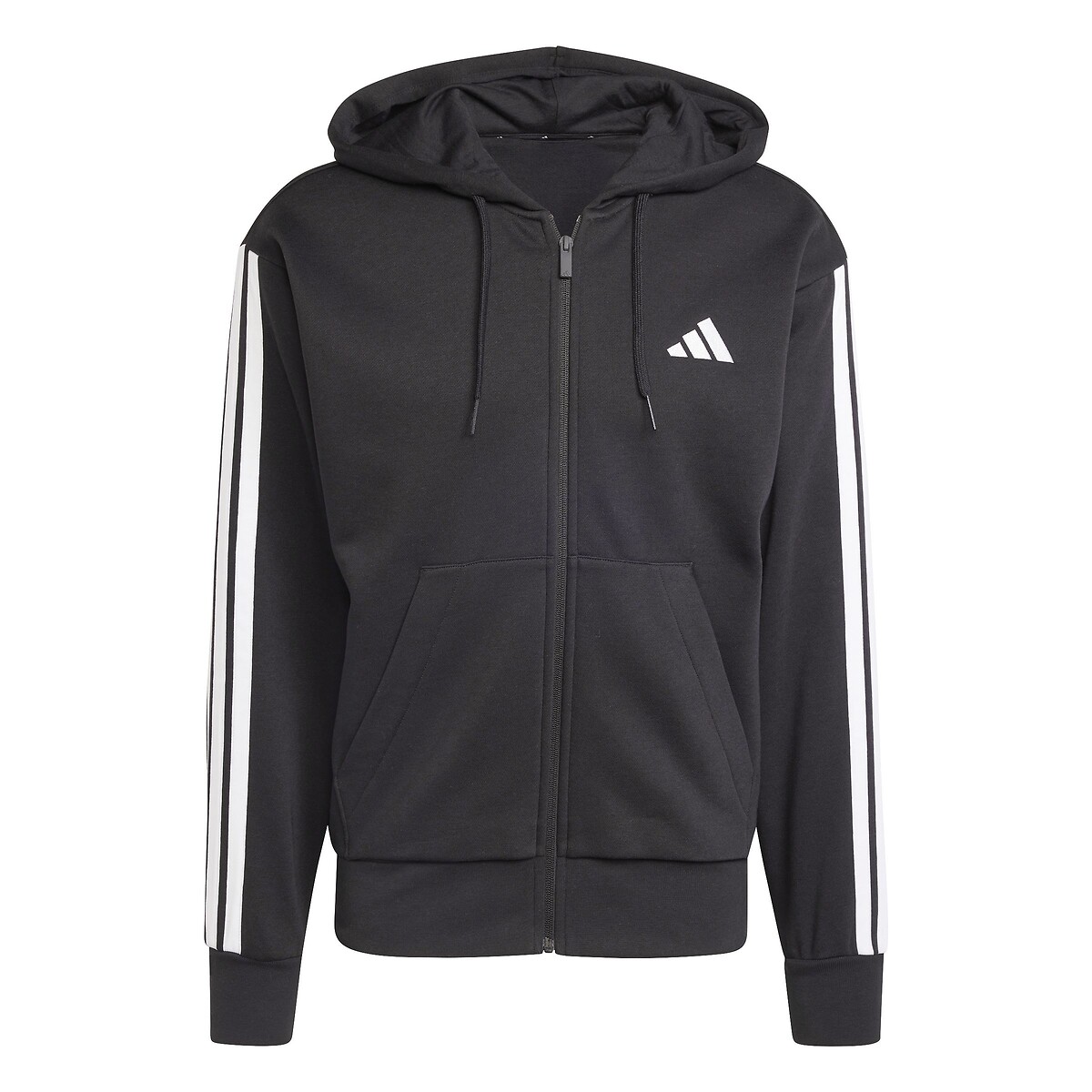 Sweat zippé à capuche Essentiel 3 bandes noir, ADIDAS SPORTSWEAR