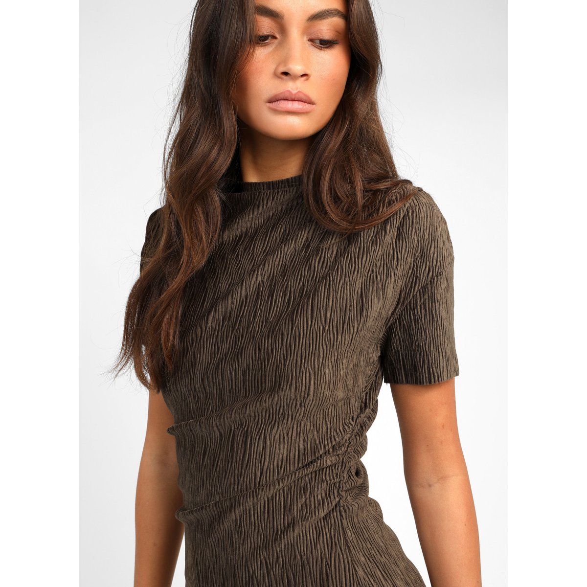 Robe Midi ELOANE marron, AN'GE