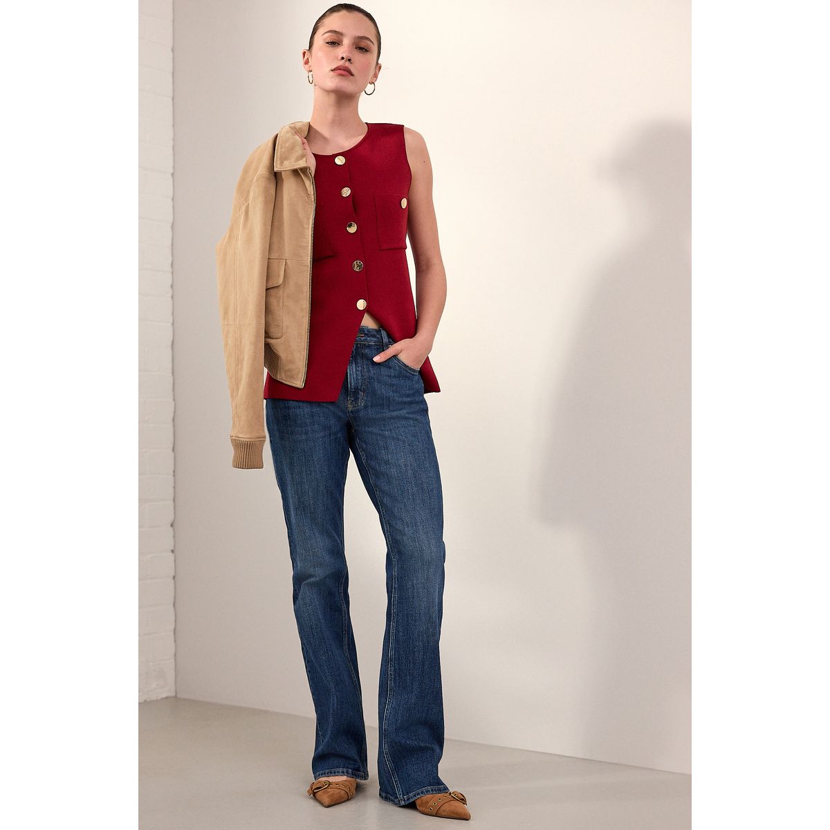 Jean bootcut authentique bleu foncé, NEXT