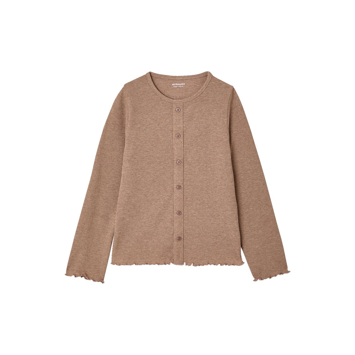 T-shirt manches longues taupe, VERTBAUDET