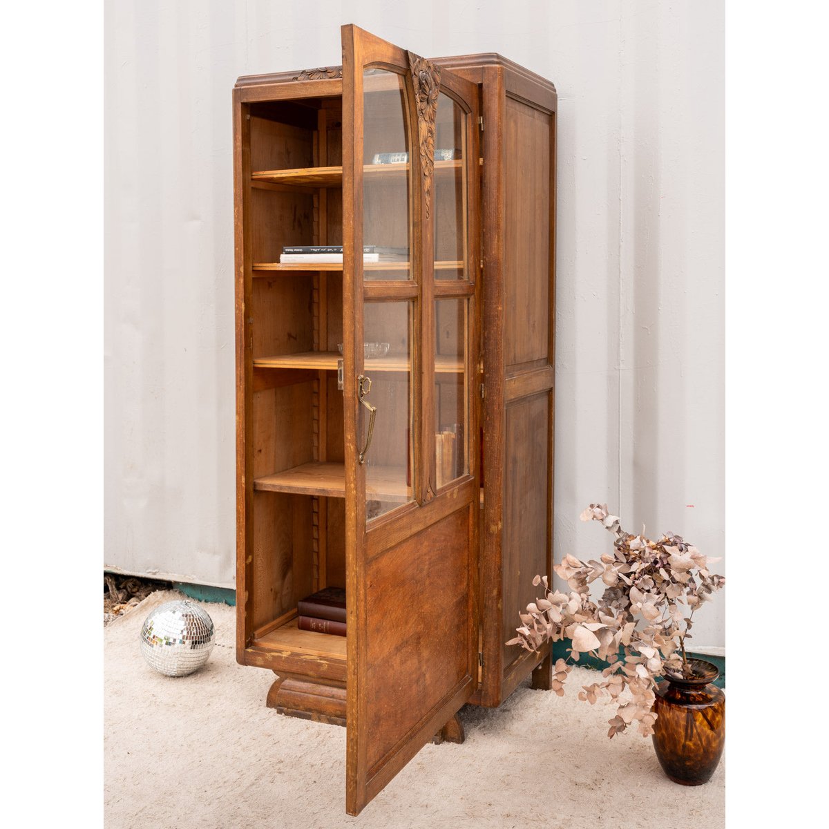 Armoire art déco en bois Blandine N°478 - Bon état bois foncé, DEBONGOUT