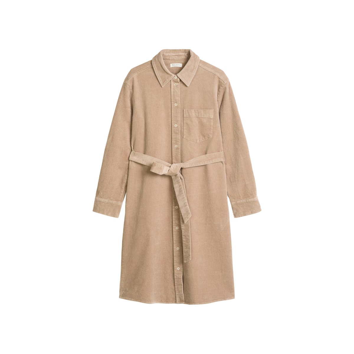 Robe en velours côtelé, coupe classique avec une texture rainurée décontractée beige, MARC O'POLO