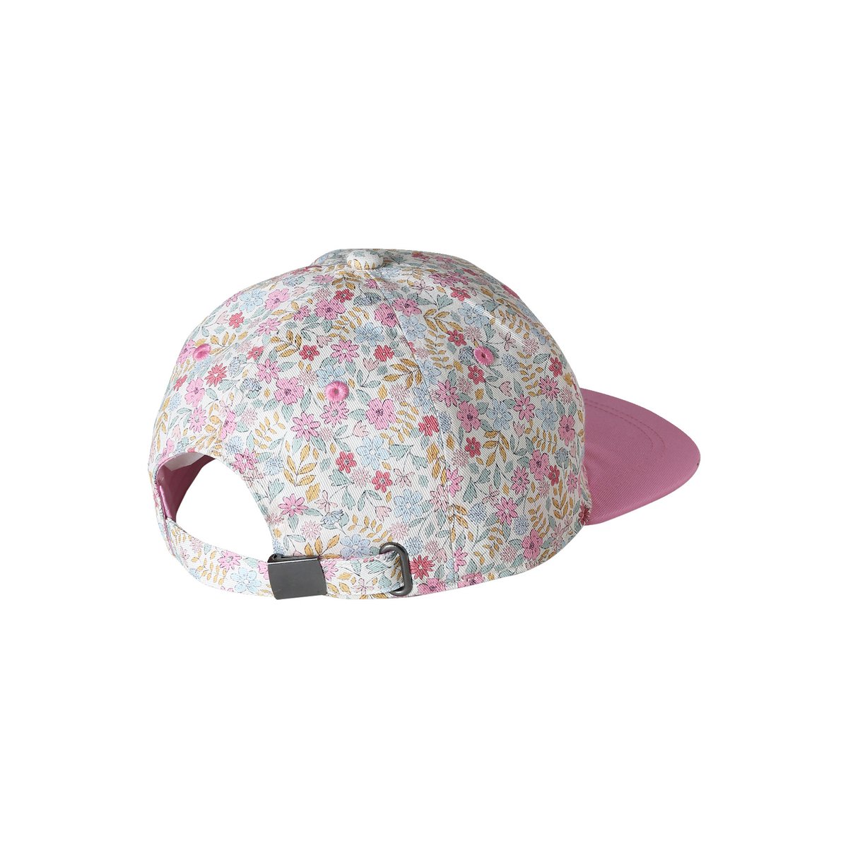 Casquette fleurie blanc imprimé, VERTBAUDET