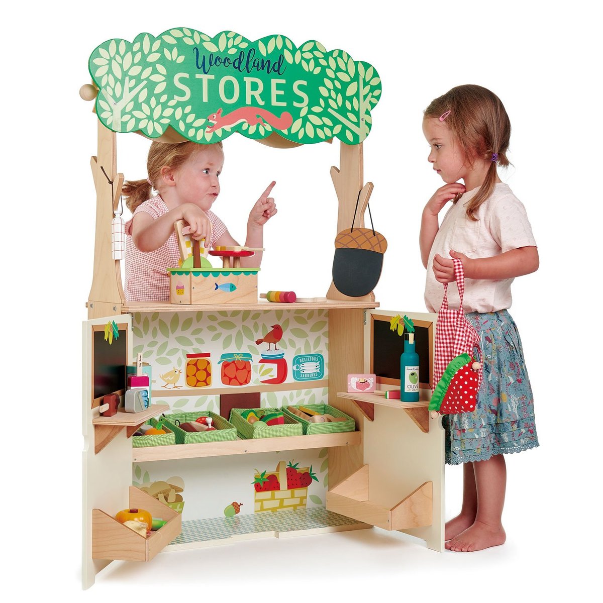 Marchande et Théâtre Woodland beige, TENDER LEAF TOYS