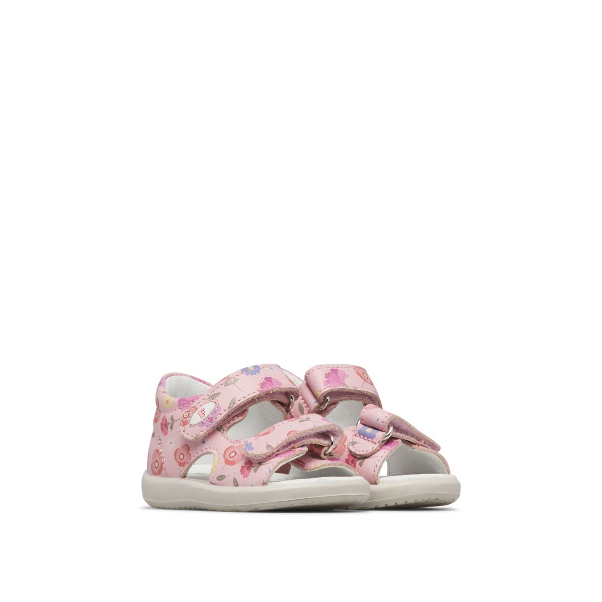 Sandales en cuir avec imprimé floral NEW RIVER rose-, FALCOTTO