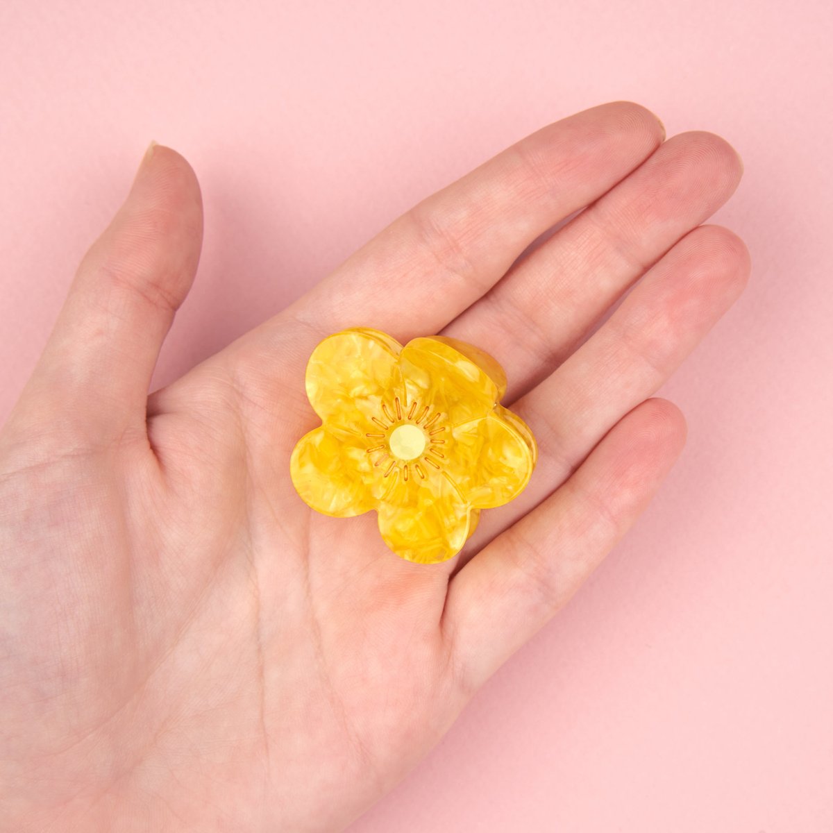 Mini pince à cheveux BOUTON D'OR jaune, COUCOU SUZETTE