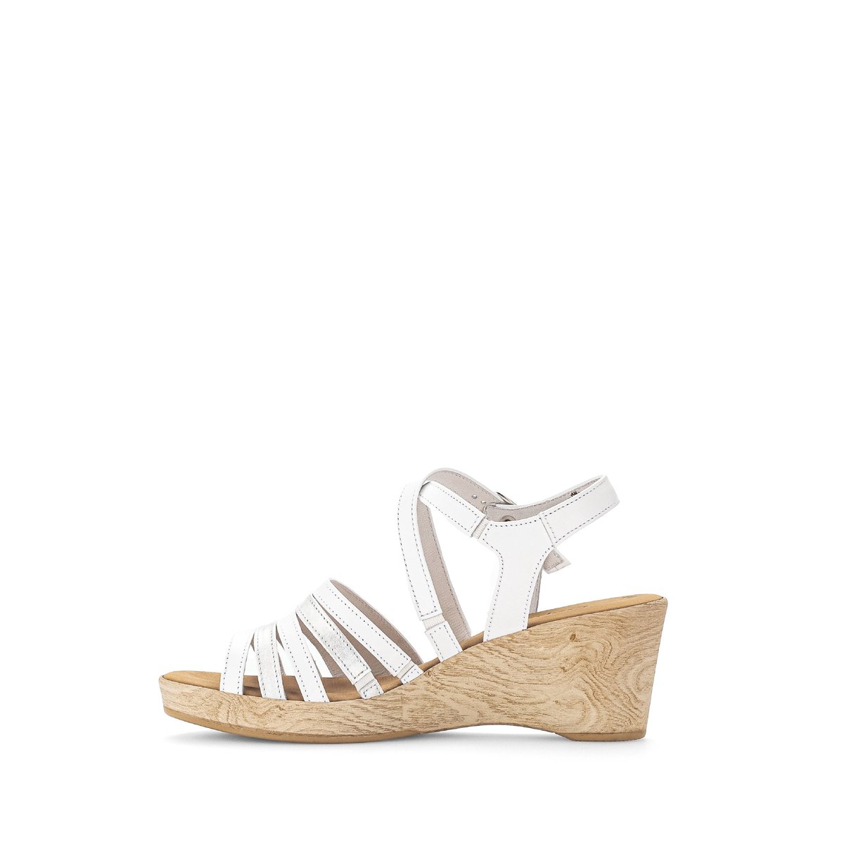 Sandales en nubuck à talon compensé blanc, GABOR