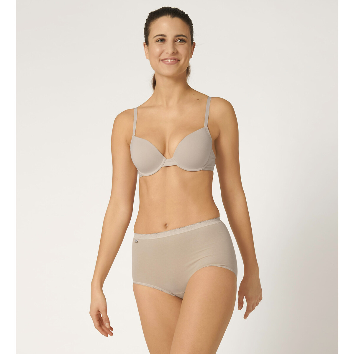 Lote de 3 bragas altas + 1 gratis Basic color piel , SLOGGI