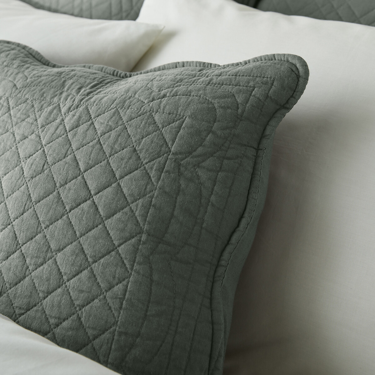 Boutis matelassé coton, Scenario vert fougère, LA REDOUTE INTERIEURS