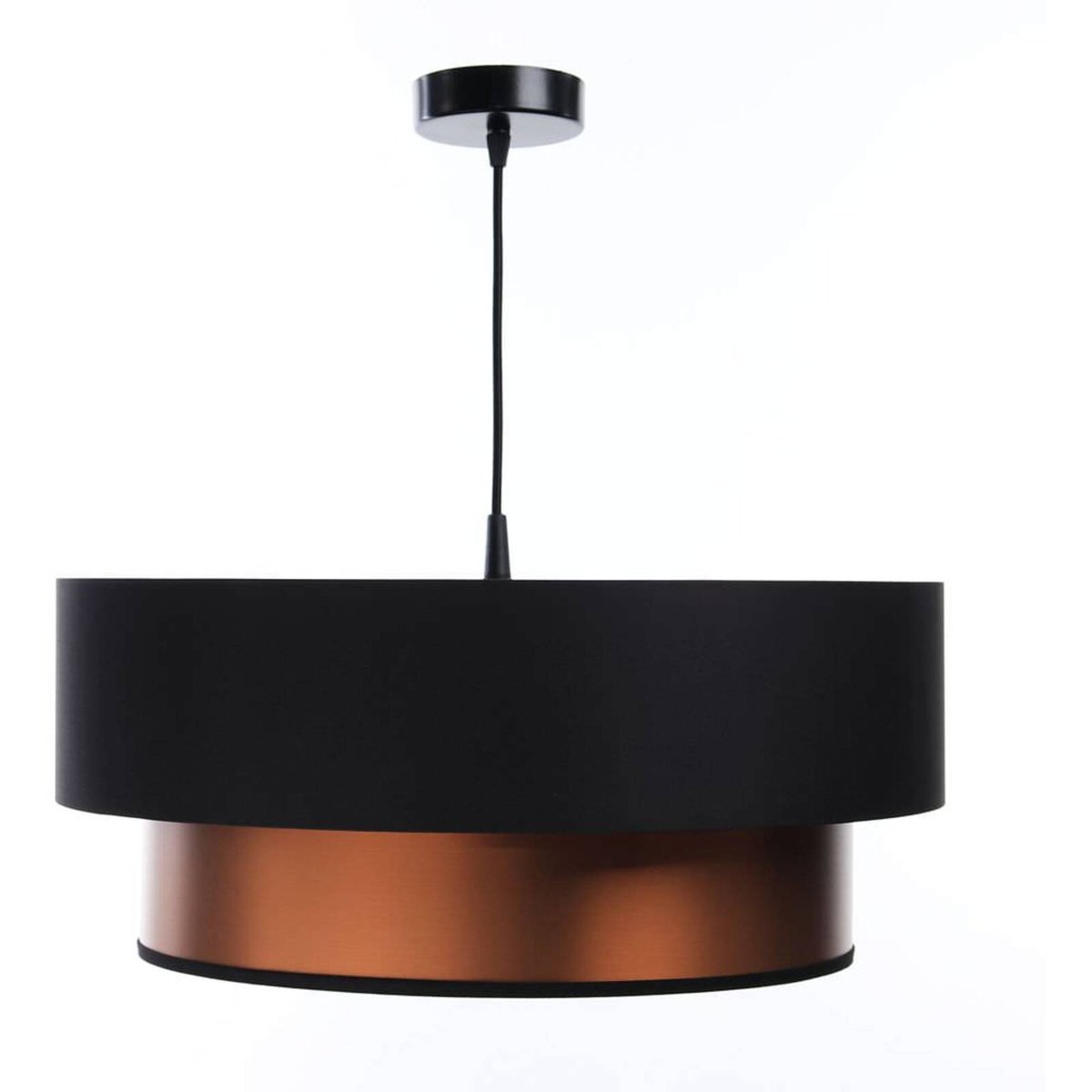 Suspension en tissu, DUO ÉLÉGANT satin noir intérieur cuivré satiné, BPS KONCEPT