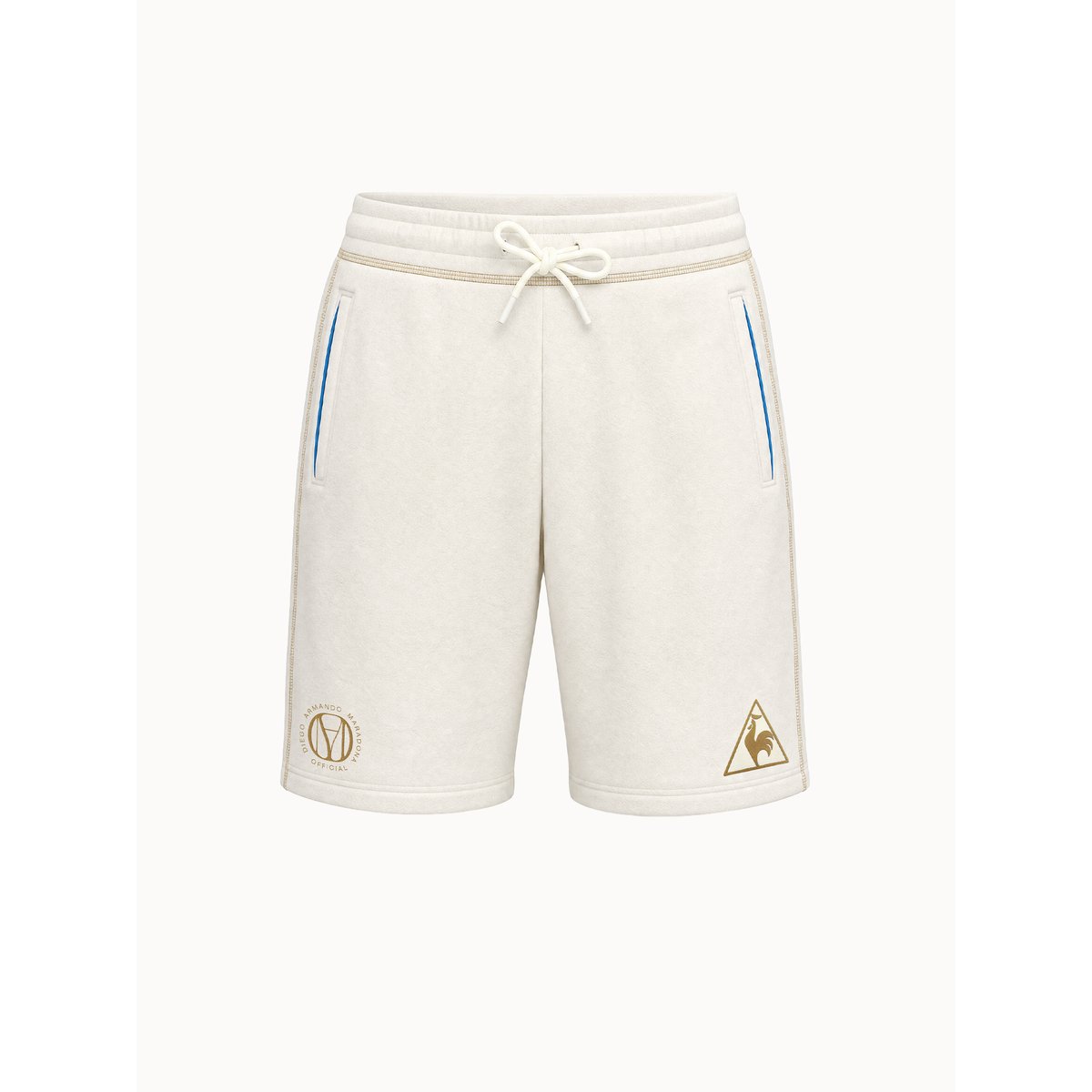 Short loose Le Coq Sportif x Maradona en molleton LCS CUP marshmallow, LE COQ SPORTIF