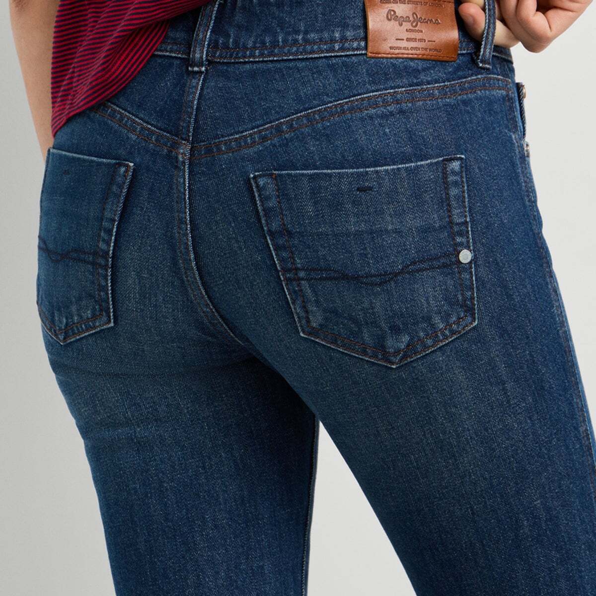 Piper - Jean Coupe Bootcut, Taille Moyenne 13oz bleu comfort denim, PEPE JEANS