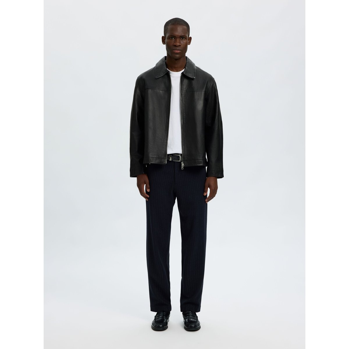 Veste En Cuir black, SELECTED