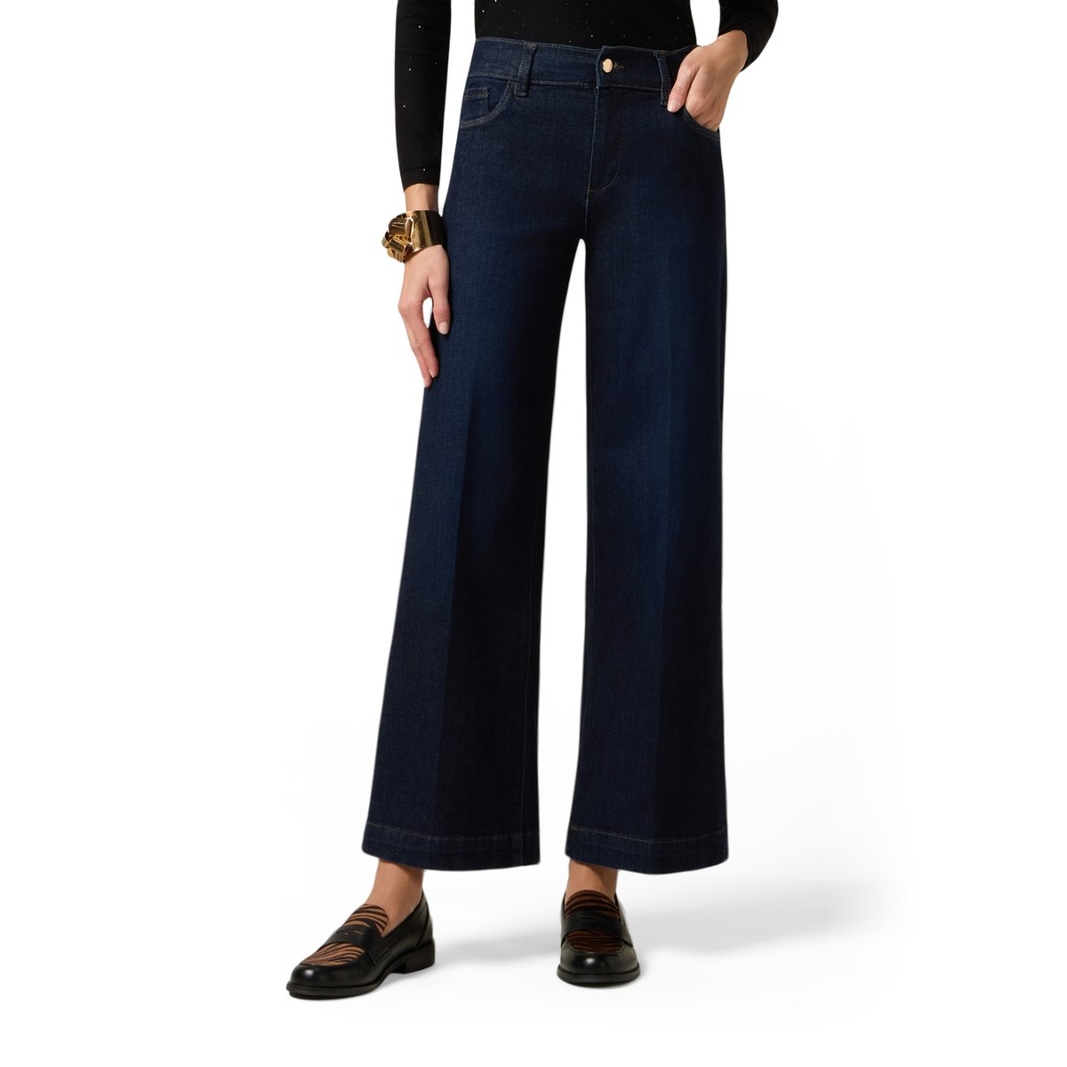 Jean à jambes larges bleu, OLTRE