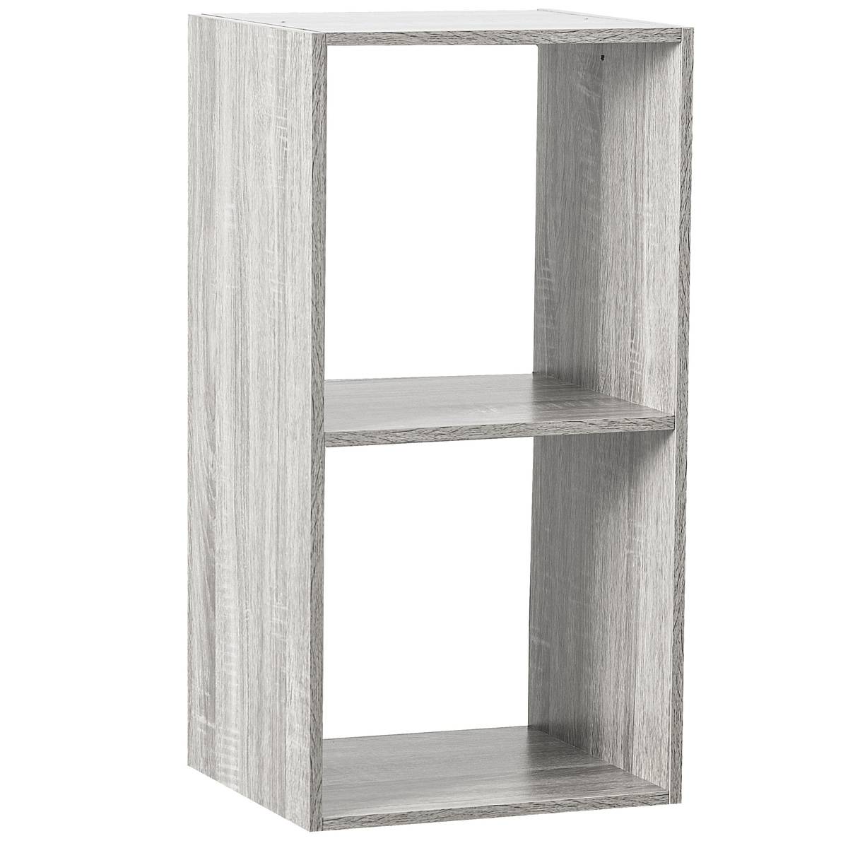 Étagère 2 cases en bois et métal MIX'N MODUL gris, 5FIVE SIMPLY SMART