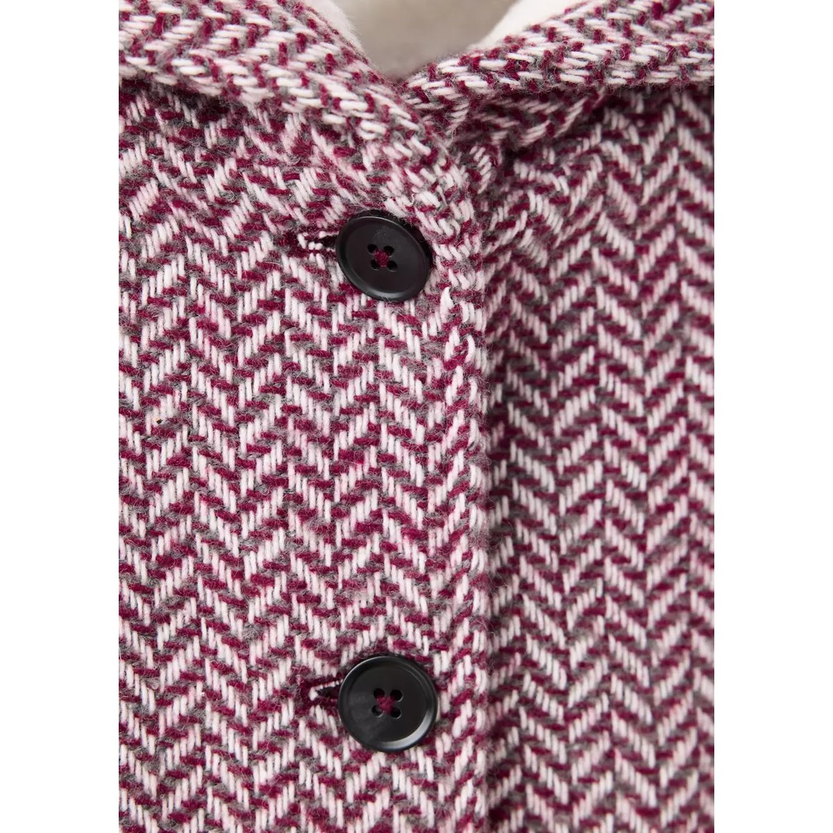 Manteau en drap de laine à chevron rose, MANGO BABY