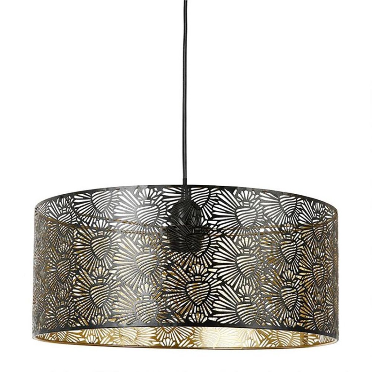 Suspension Métal Noir Doré Corazon noir, DECORATIE