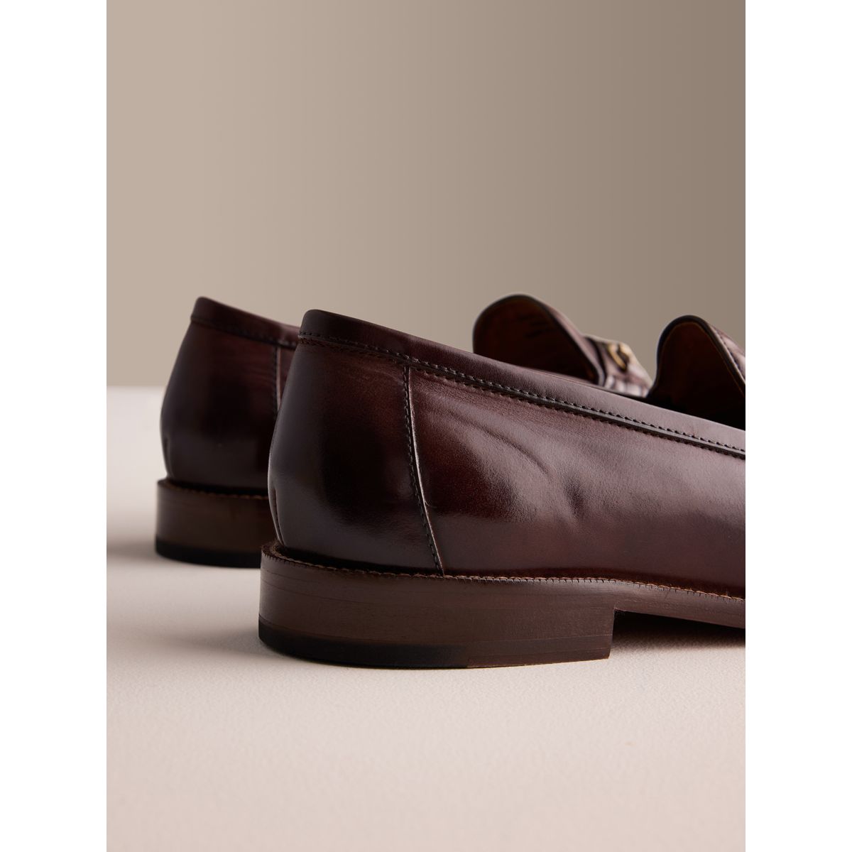 Mocassins à semelle en cuir et mors signature marron, NEXT
