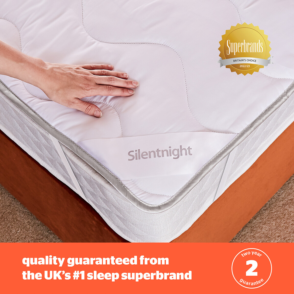 Self Heating Heat Genie Mattress Topper white, SILENTNIGHT