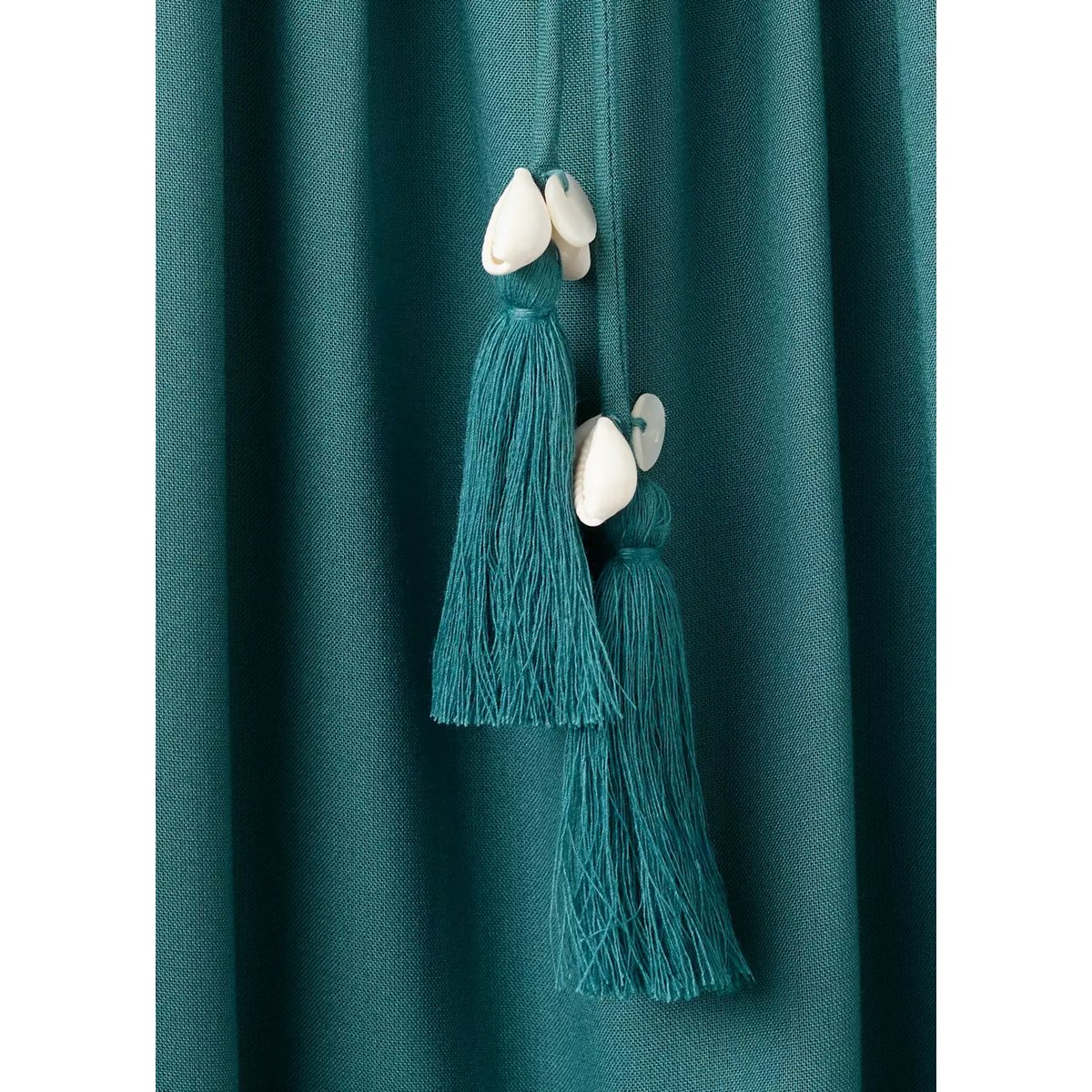 Robe fluide avec empiècements bleu pétrole, MANGO TEEN
