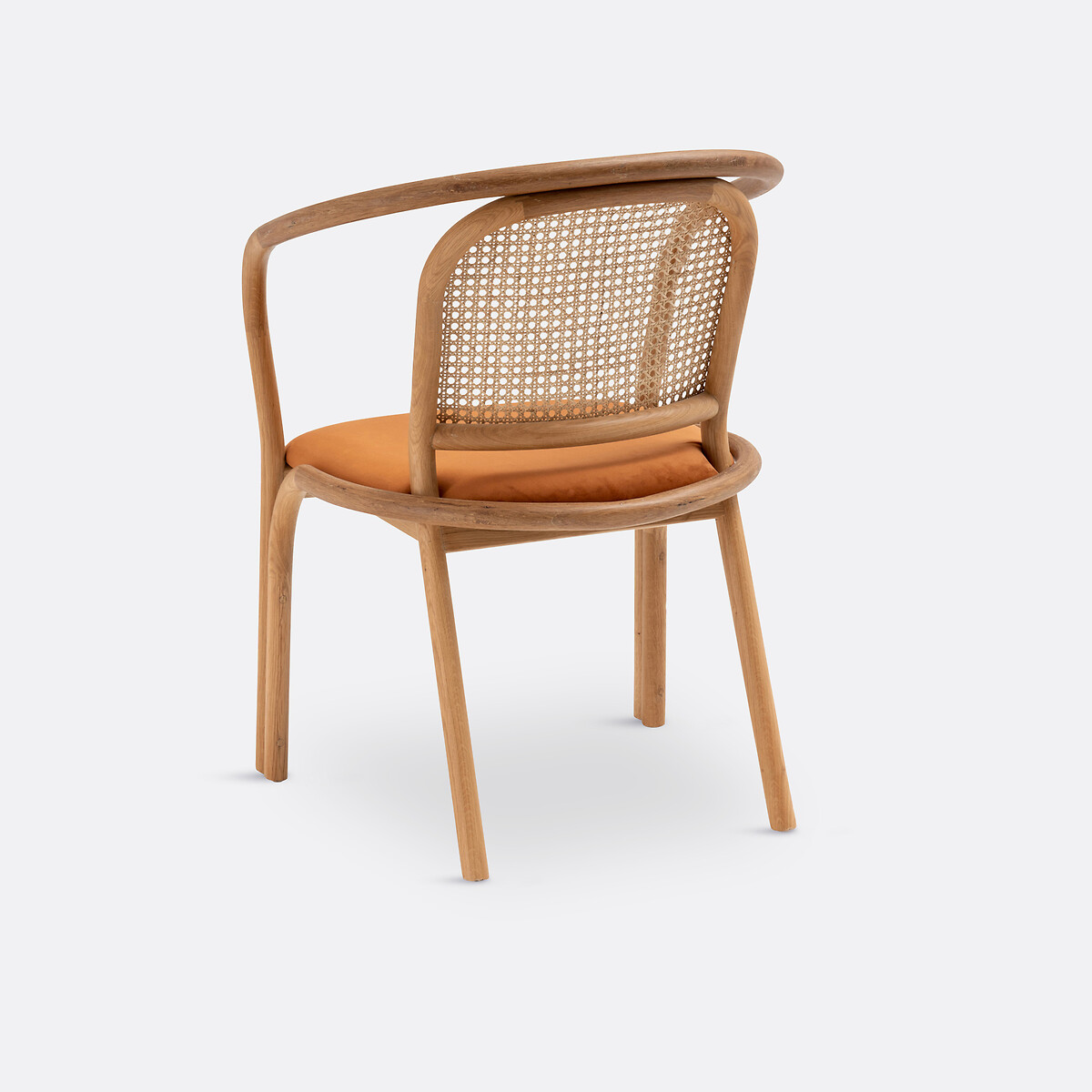 Fauteuil de table chêne et cannage, Joana orange cuit, LA REDOUTE INTERIEURS