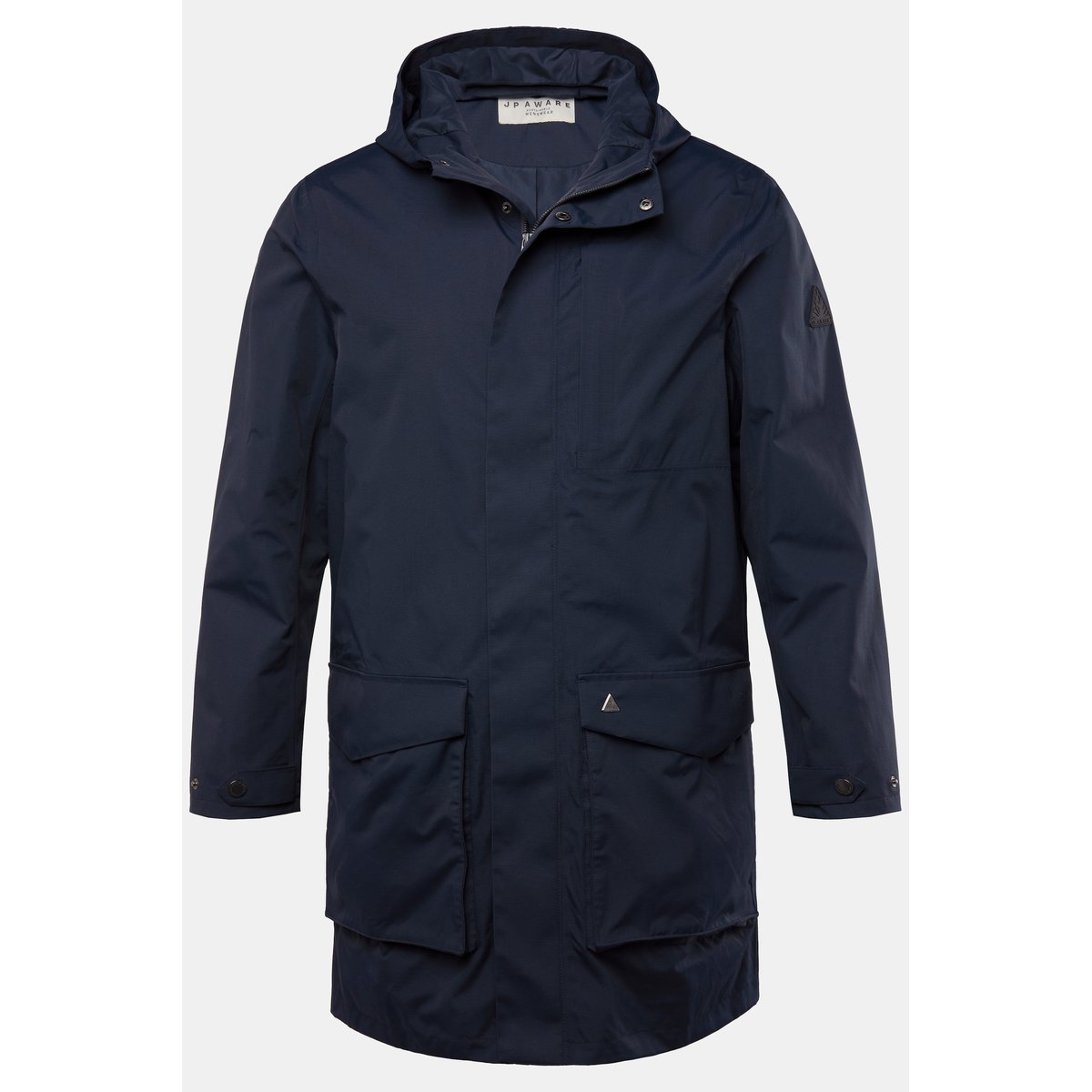 Veste de pluie déperlante, avec capuche bleu marine, JP1880