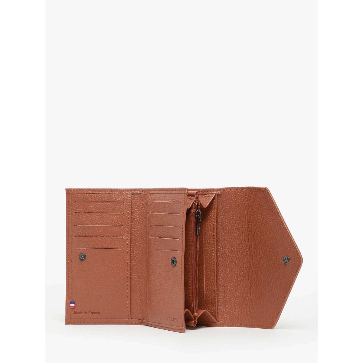 Portefeuille Madras cuir camel, ETRIER