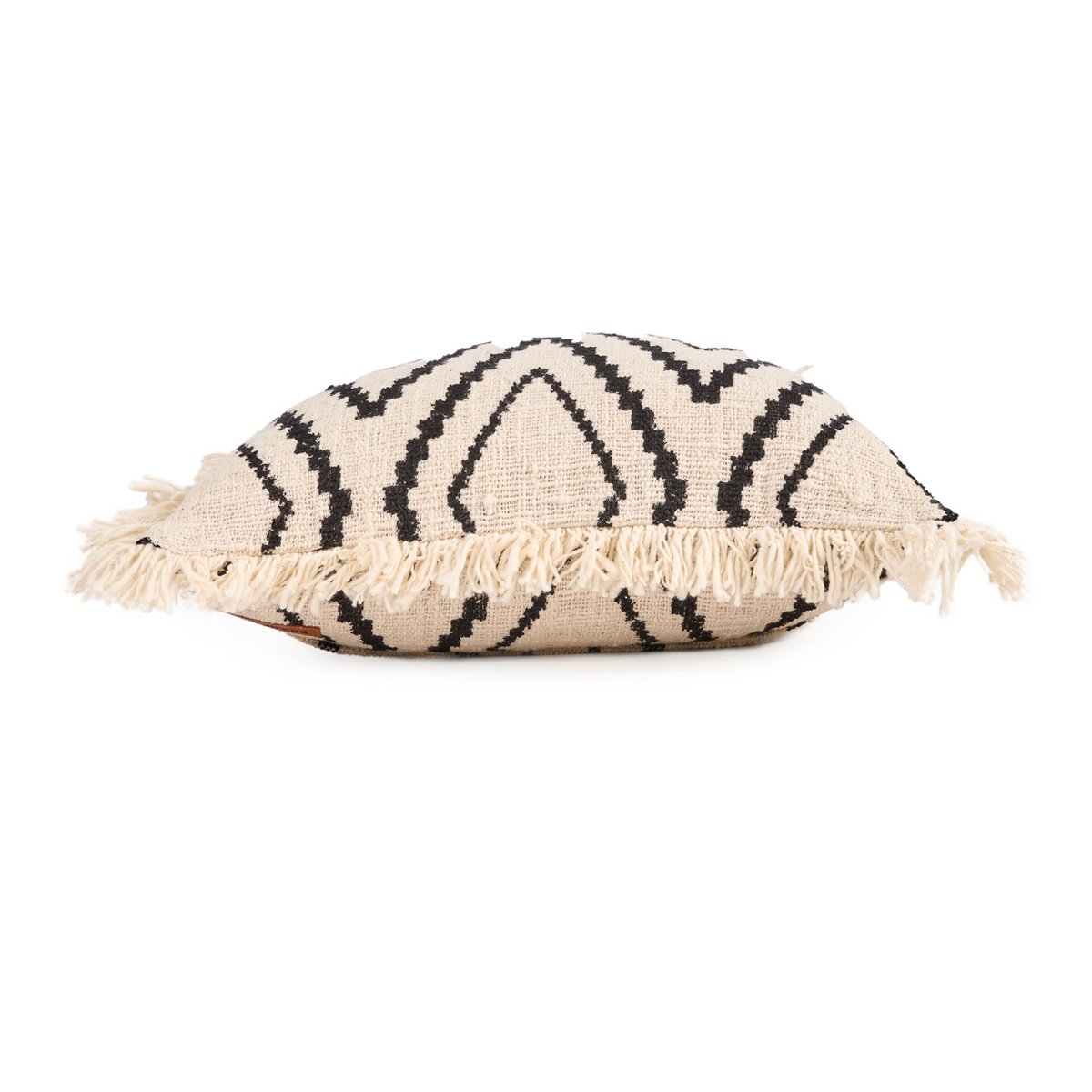 Housse de coussin en coton SAHARA DIAMOND noir beige, BAZAR BIZAR
