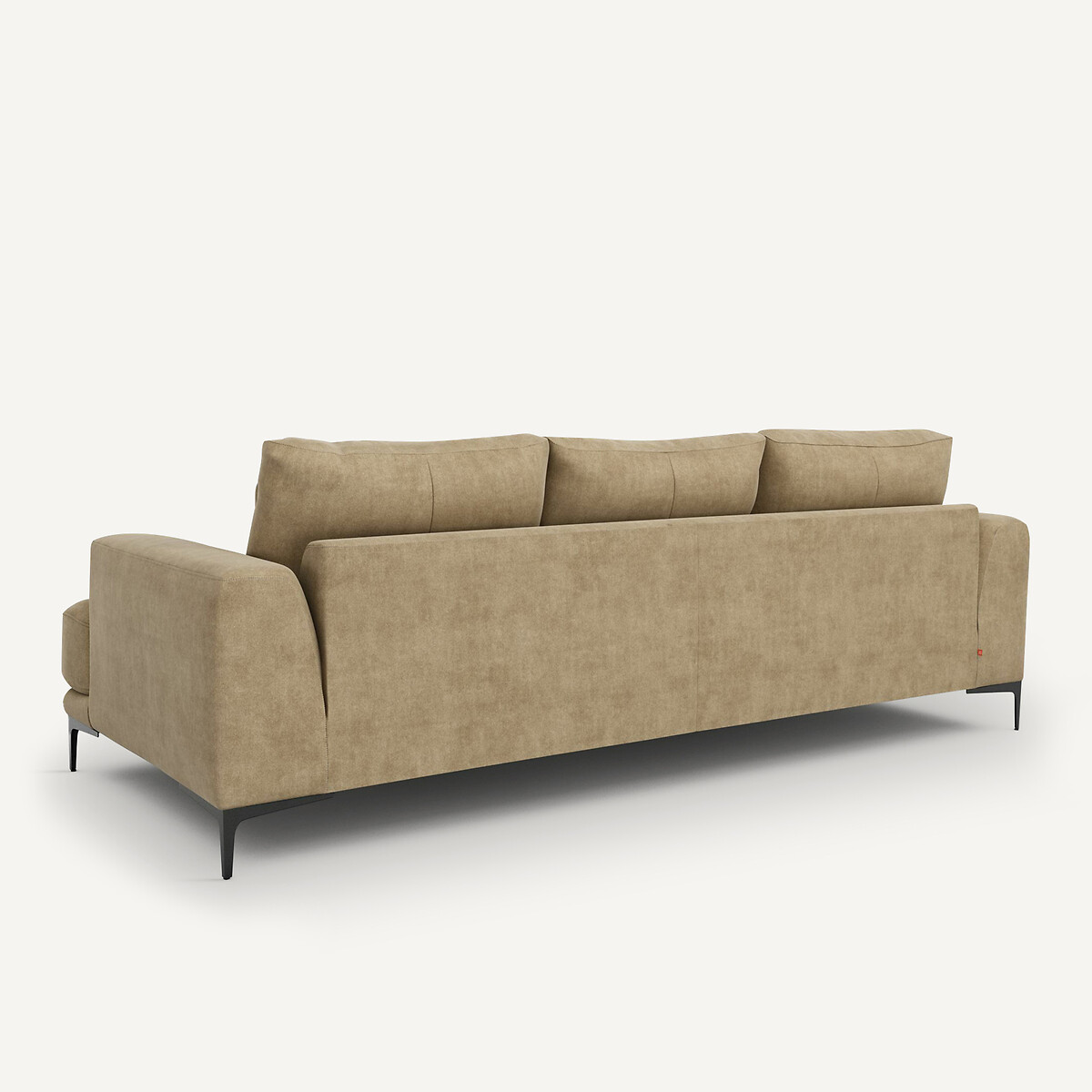 4-zits sofa in stonewashed fluweel, Marsile grijs shiitaké, AM.PM