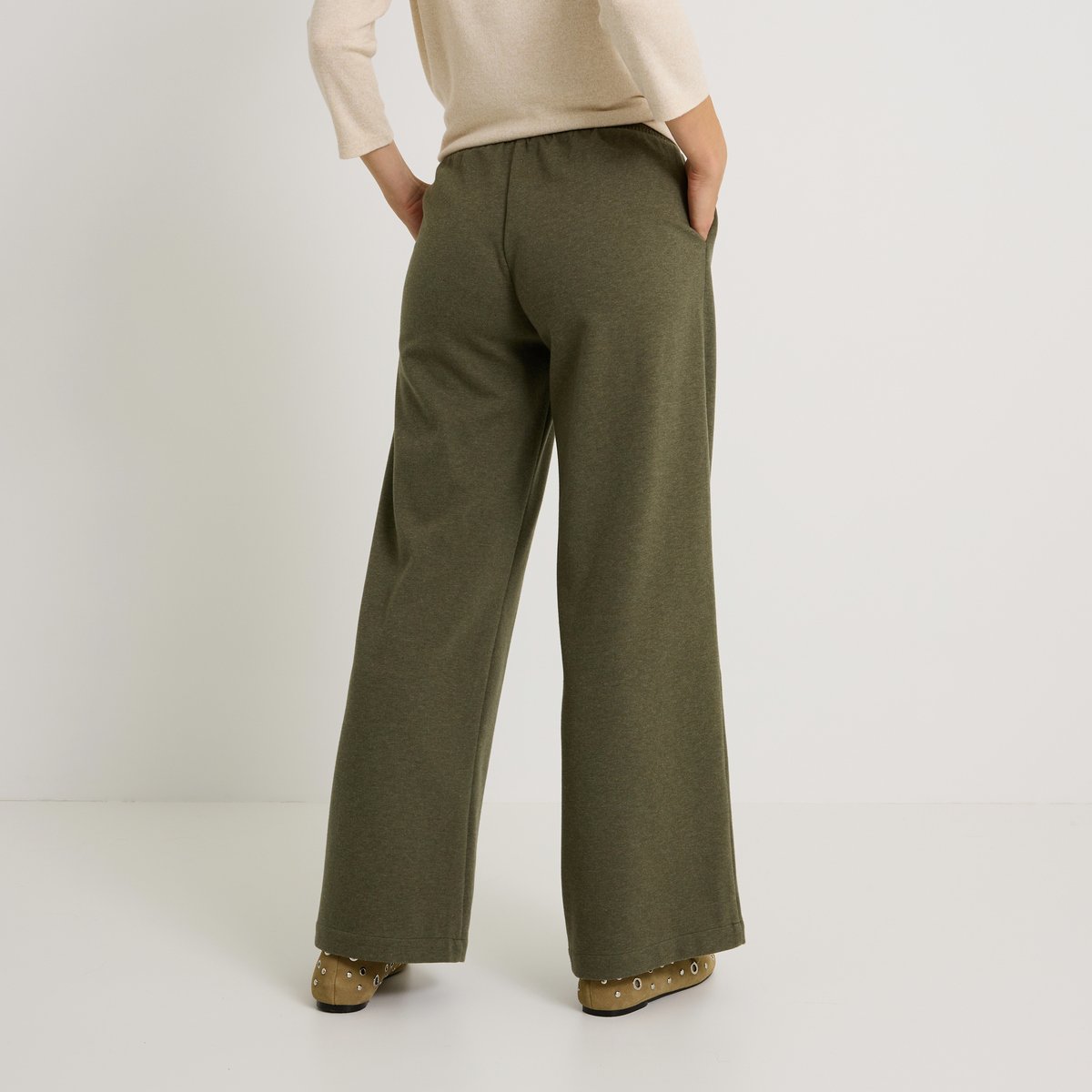 Pantalon en maille vert kaki, GRAIN DE MALICE