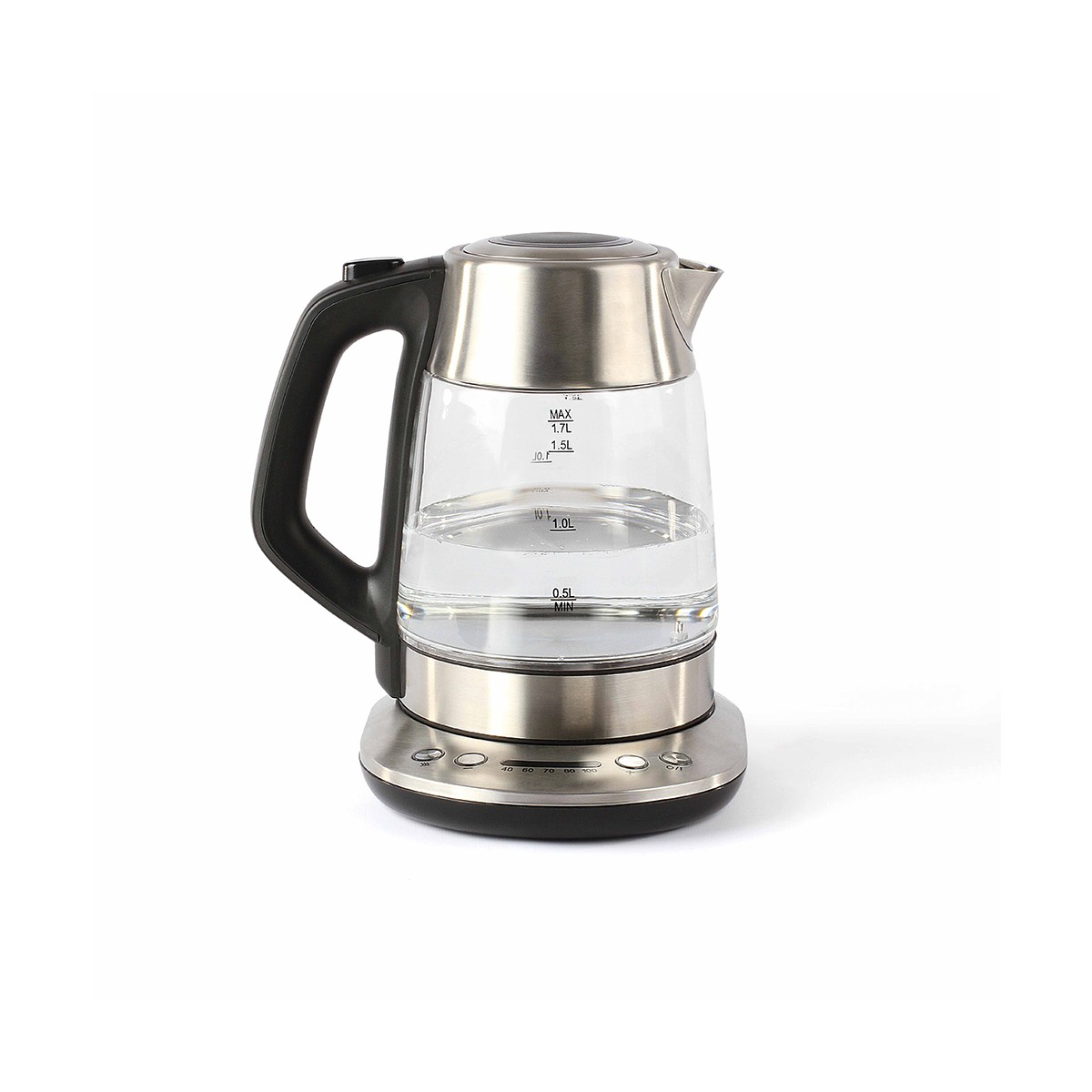 Bouilloire théière à température variable 1,7 L gris, LIVOO