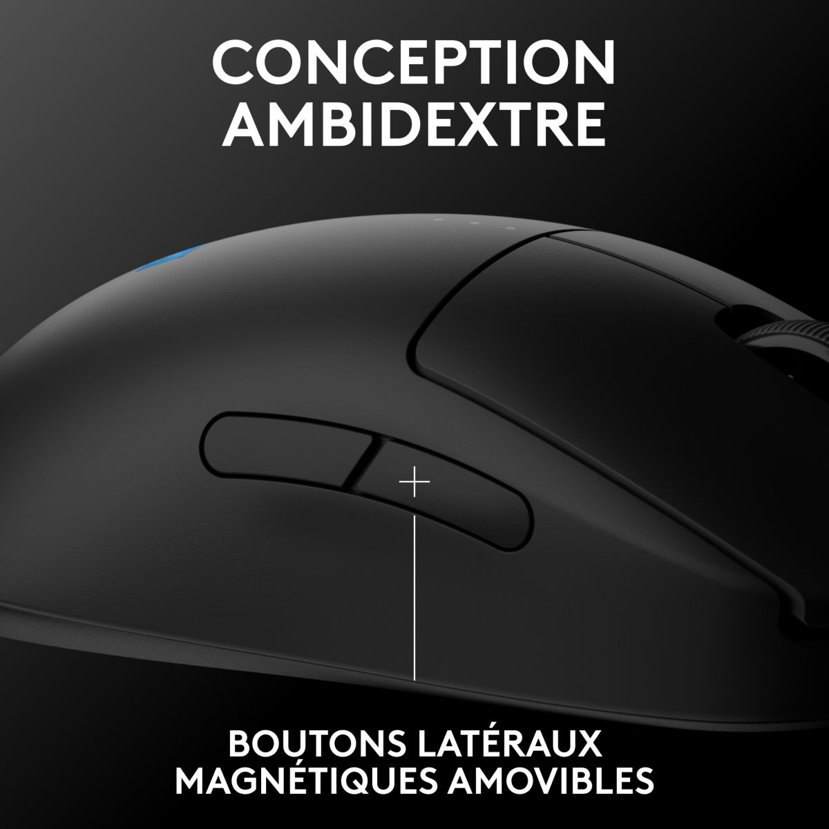 Souris Gamer Sans Fil Pro 2 Lightspeed noir + Pochette + Dongle 8K Hz couleur unique, LOGITECH