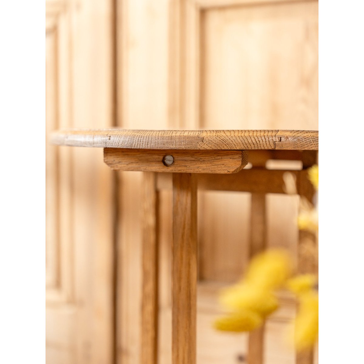 Lot de 3 tables vigneronnes en bois Léonie N°1104 - Bon état bois clair, DEBONGOUT