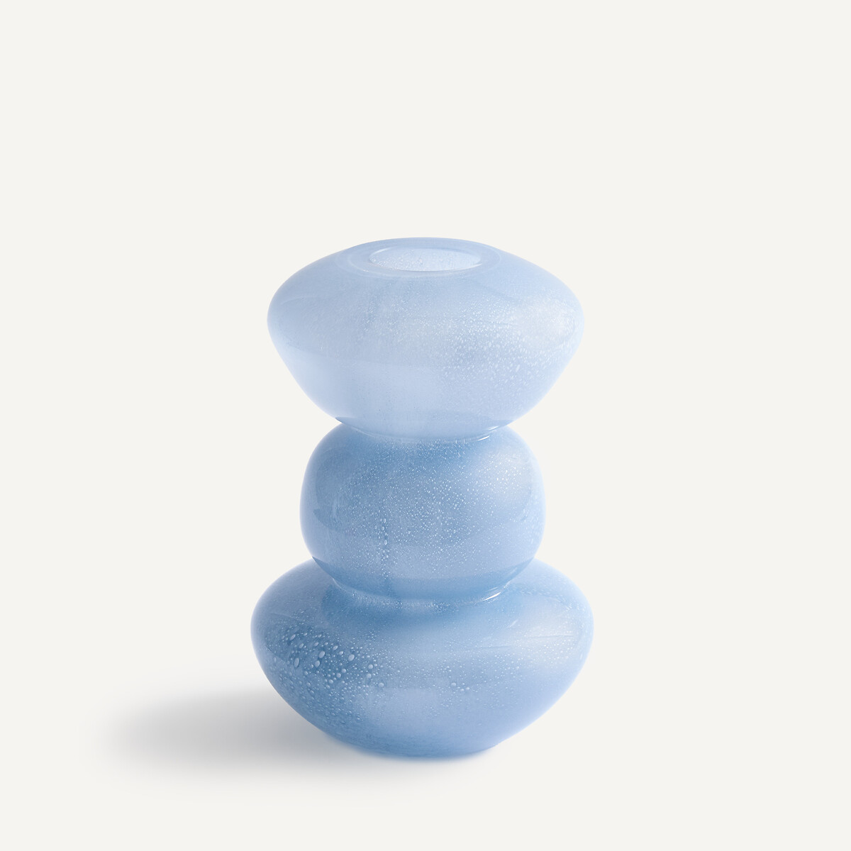 Vase en verre soufflé à la bouche, hauteur 25,2 cm, FYSA bleu gris, AM.PM