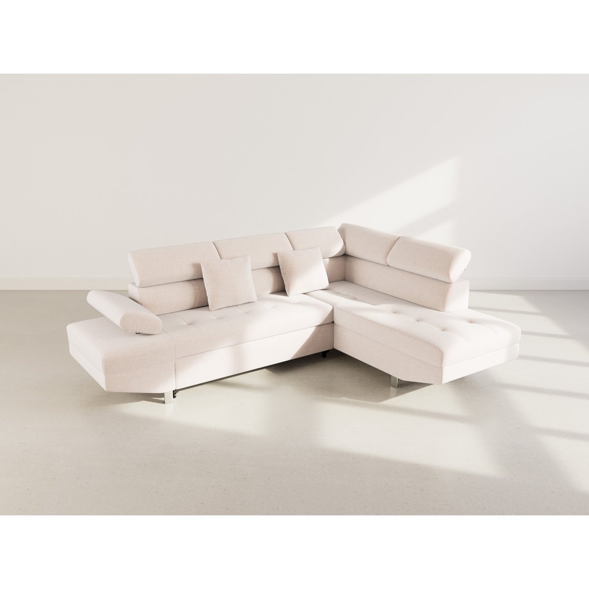 Canapé d'Angle Convertible 5 places - MARGAUX beige, BEST MOBILIER