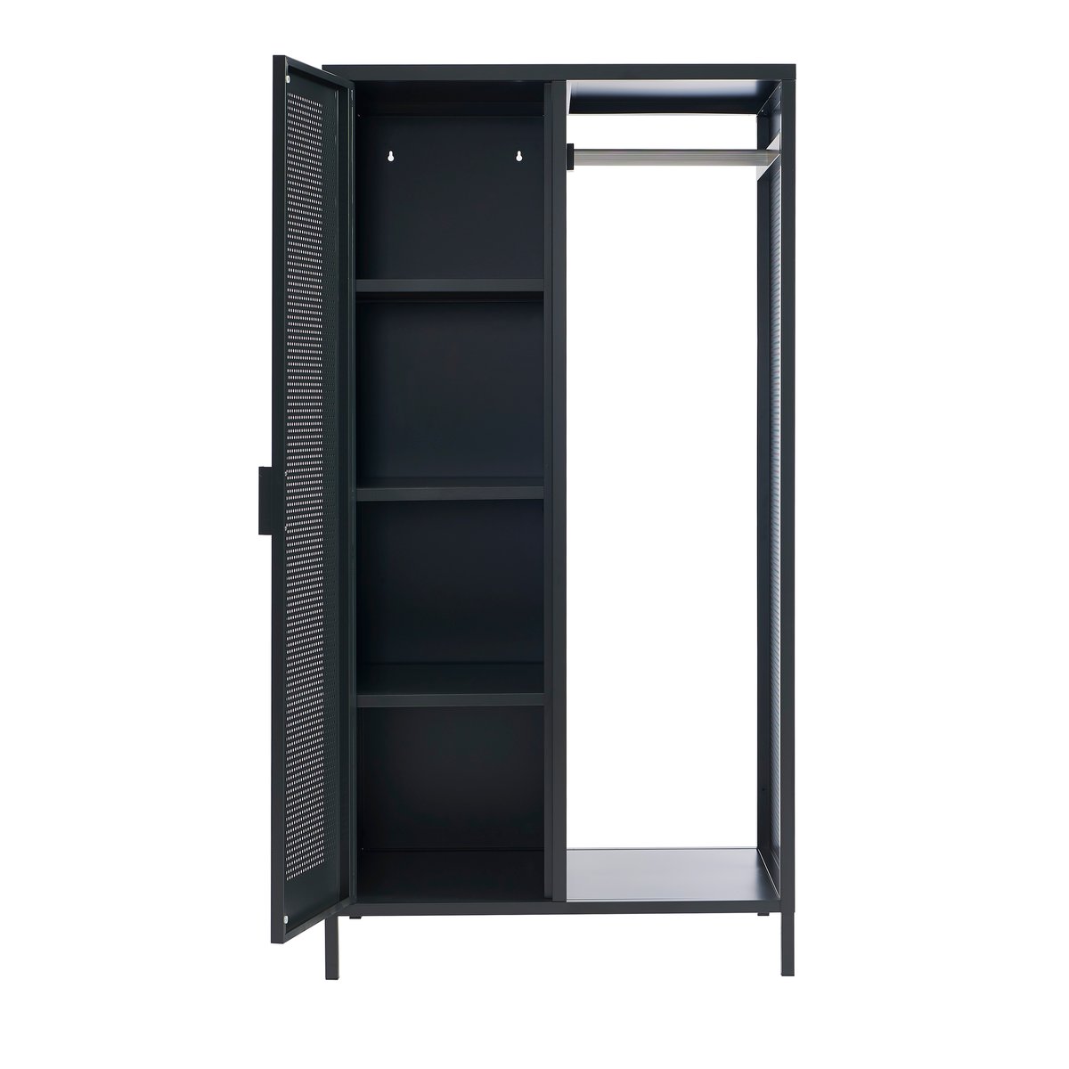 Vestiaire en acier avec penderie gris anthracite, PANTONE