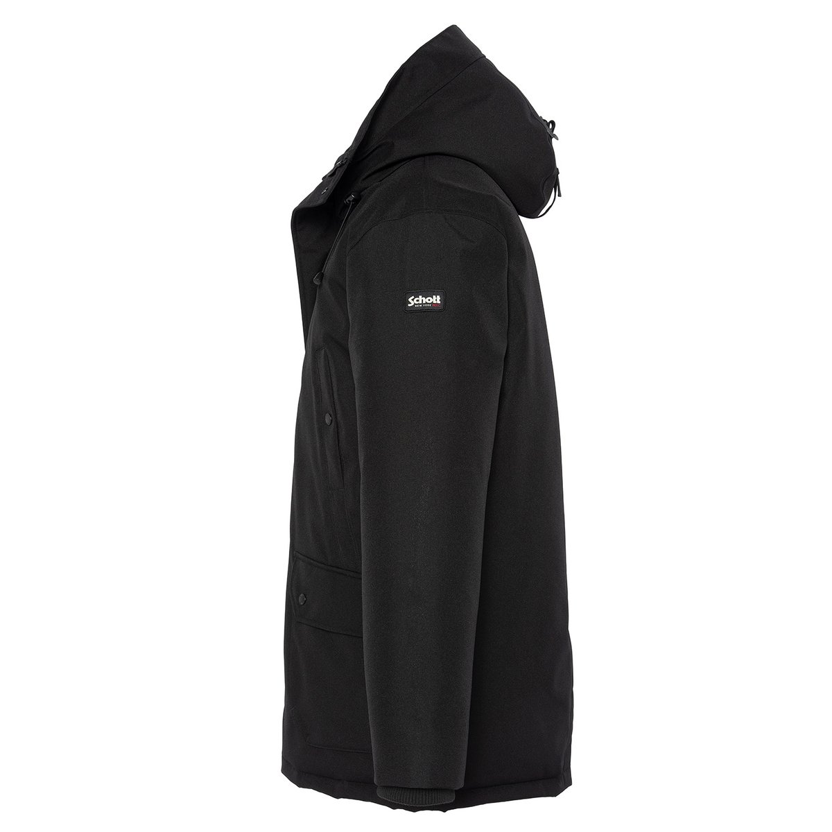 Parka noire à capuche noir, SCHOTT