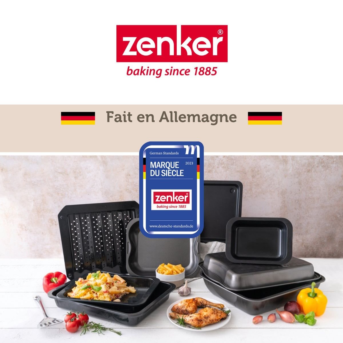 Lot de 2 plats four 17,5/24 cm avec 2 ustensiles SPECIAL COOKING noir, ZENKER