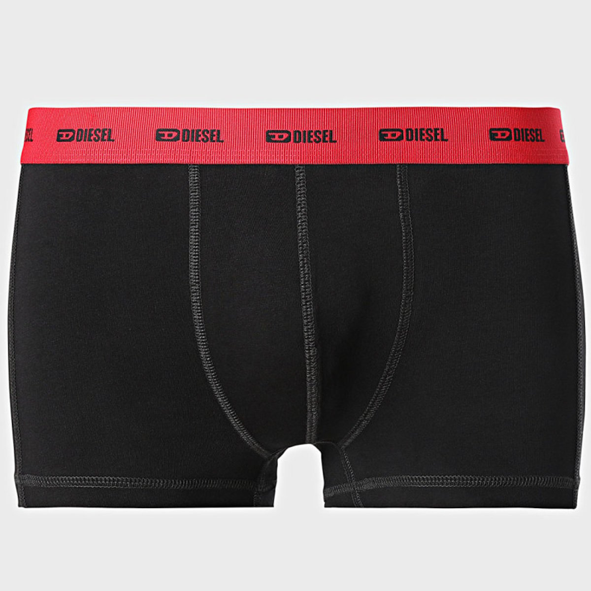 Lot de 3 boxers classiques en coton noirs unis à ceintures multicolores noirs, DIESEL