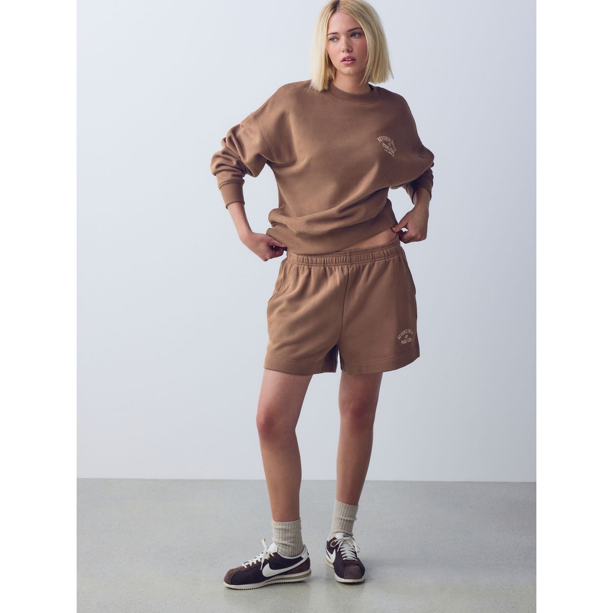 Sweat-shirt à motif paddle et short, lot de 2 rouge bordeaux, NEXT