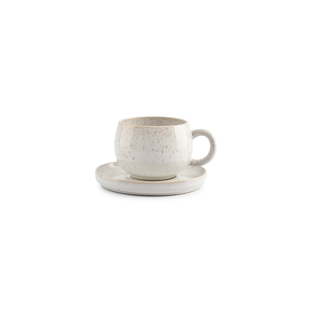 Lot de 4 soucoupes CURVY beige, SP COLLECTION