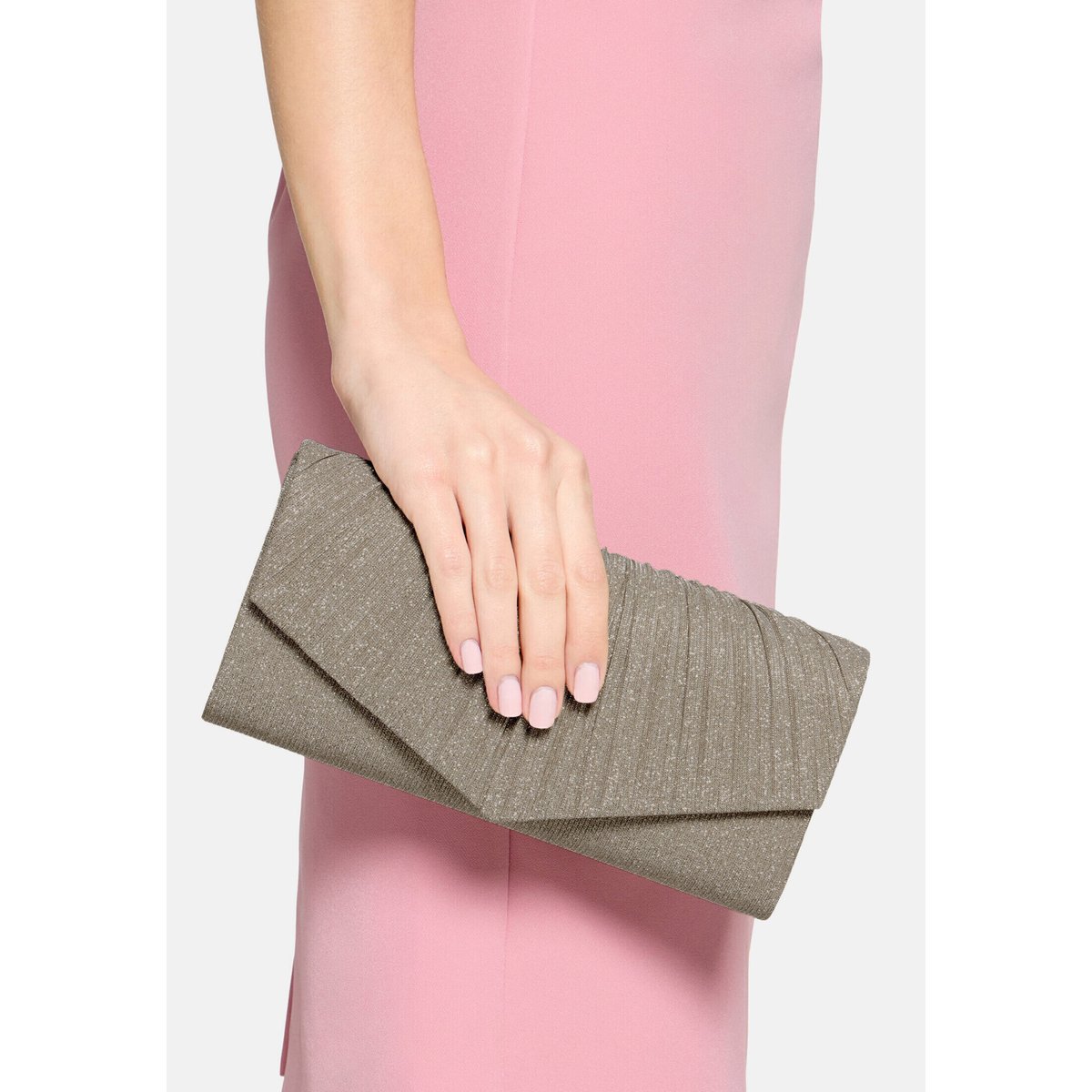 Sac façon pochette à fronce gold, VERA MONT