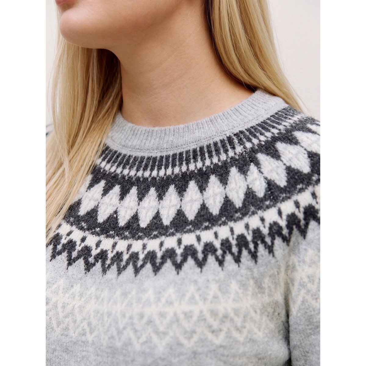 Pull En Maille light grey melange 1, VERO MODA