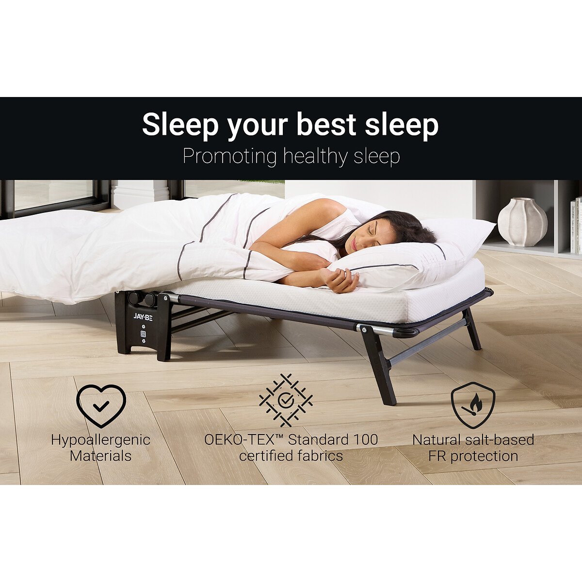 Jay-Be® Hideaway Folding Bed with e-Fibre Mattress black, JAY-BE