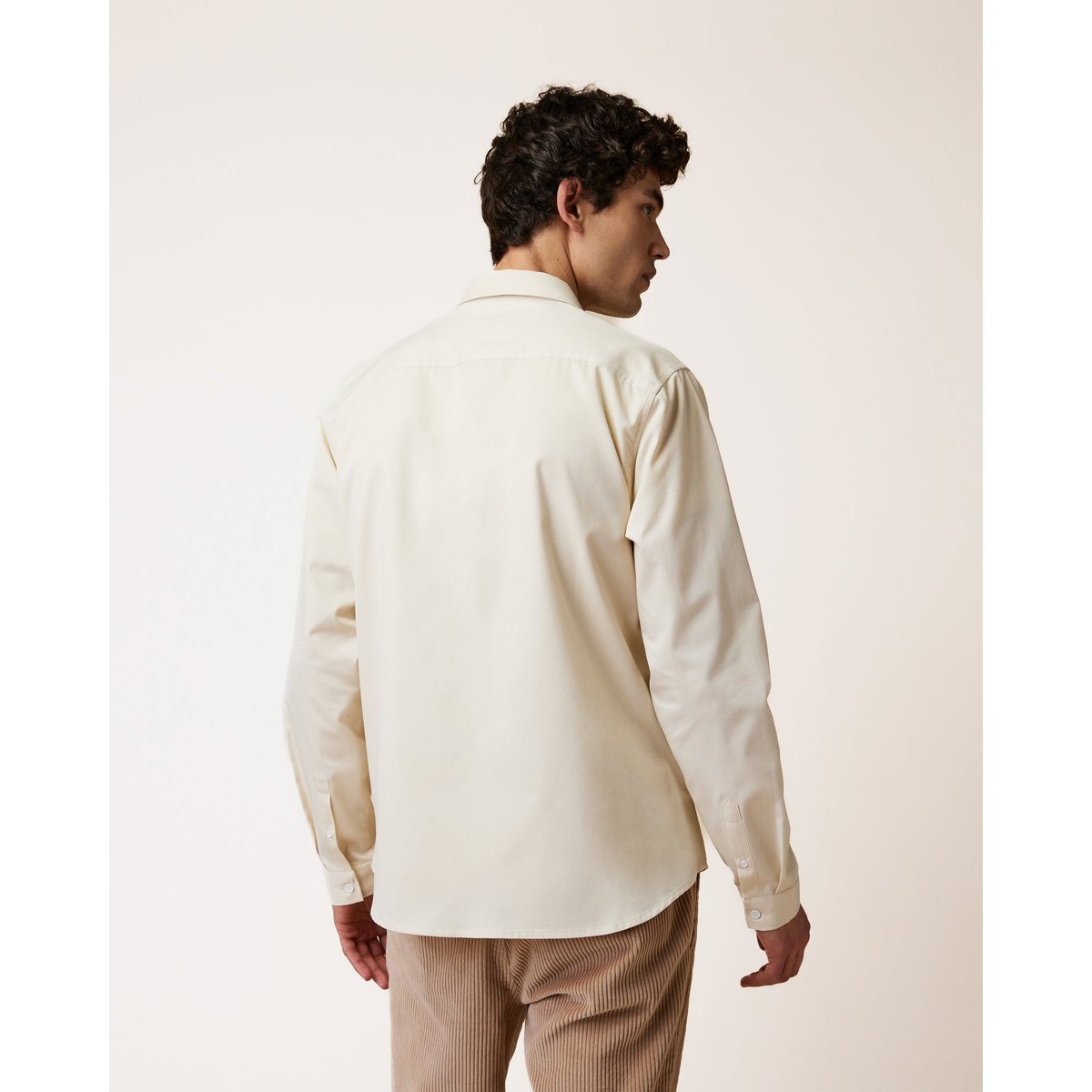 Chemise en tissu sergé écru, FAGUO