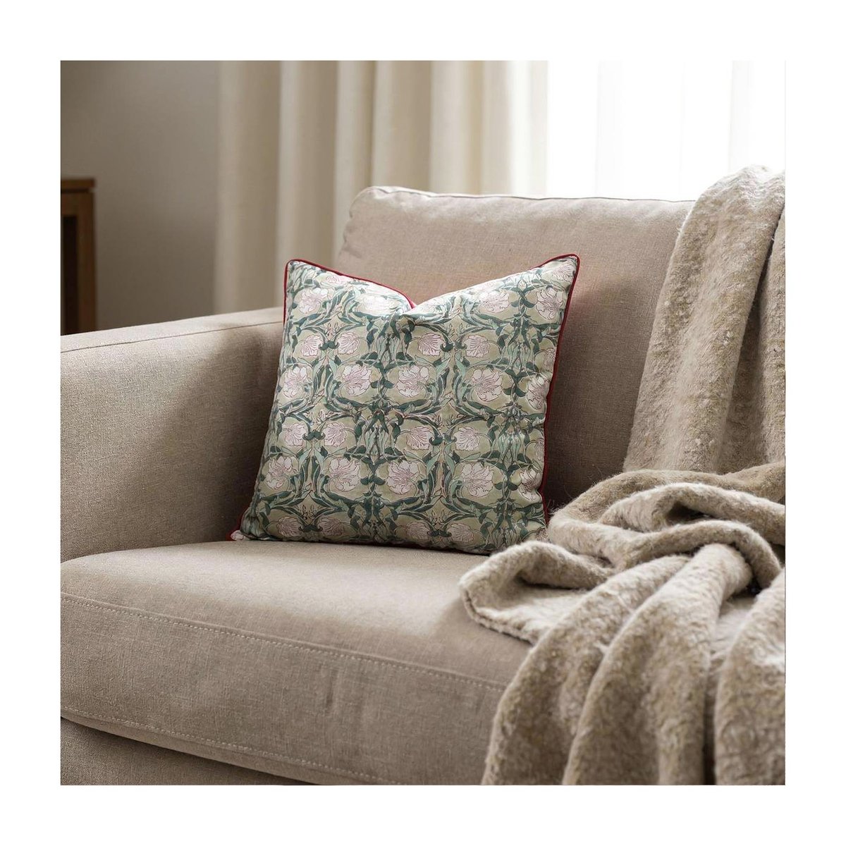 Housse de coussin Bauhaus vert, rose, rouge, ARCHIV